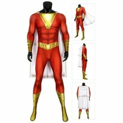 Etaya Shazam Cosplay Costume Billy Batson Jumpsuits