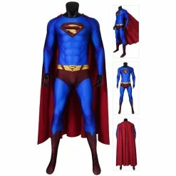 Etaya Superman Cosplay Costume Superman Returns Clark Kent Jumpsuit