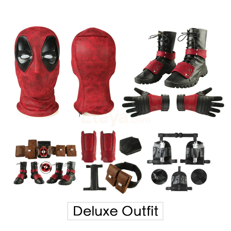 Etaya Deadpool Cosplay Costume Full Set Wade Winston Wilson Deluxe Outfit - Image 8