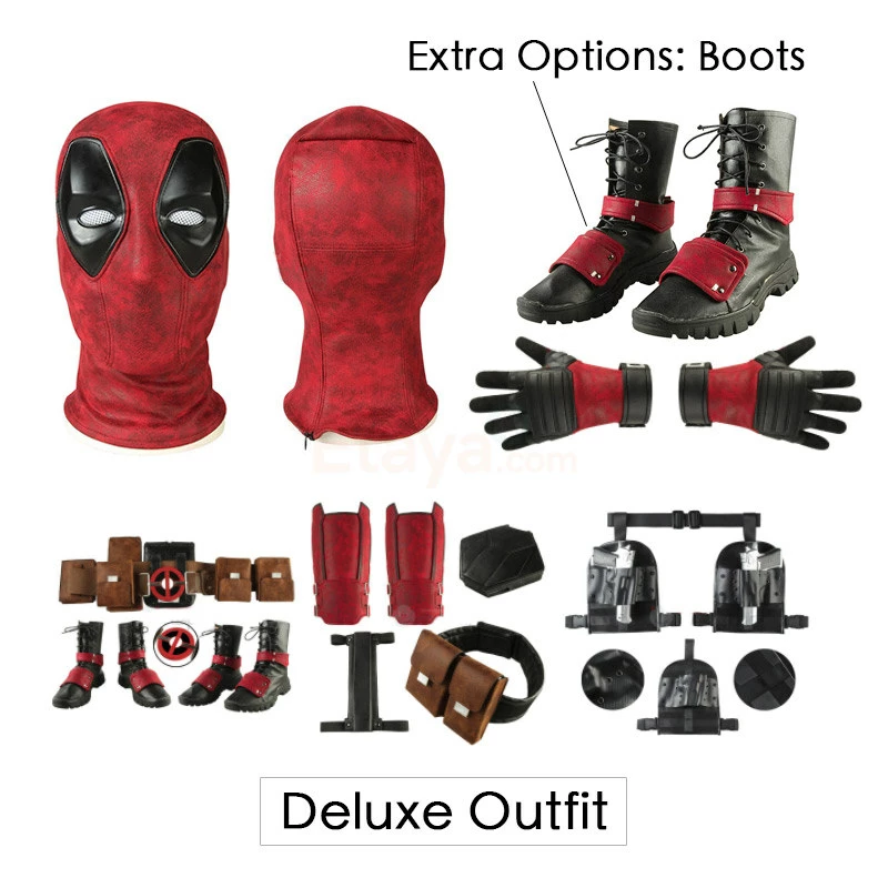Etaya Deadpool Cosplay Costume Wade Wilson Suits - Image 12