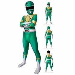 Etaya Kids Power Ranger Cosplay Costumes Green Mighty Morphin Power Rangers Suit