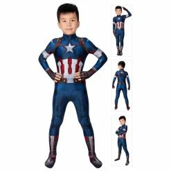 Etaya Captain America Steve Rogers Costume Avengers 2 Austrian Age Cosplay Jumpsuits For Kids