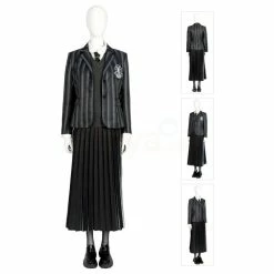 Etaya The Addams Family Cosplay Costumes Wednesday Addams Uniform Suit