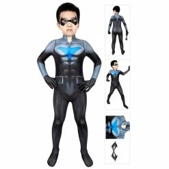 Etaya Kids Son Of Batman Cosplay Costume Nightwing Jumpsuit