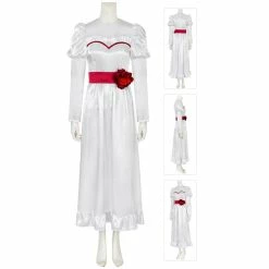 Etaya Annabelle Cosplay Costumes Halloween White Dress Suit