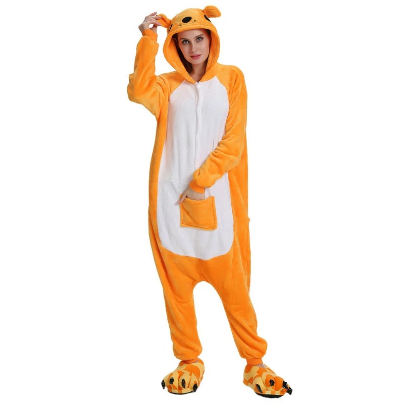 Etaya Kangaroo Kigurumi Animal Onesie Pajama Costumes For Adult
