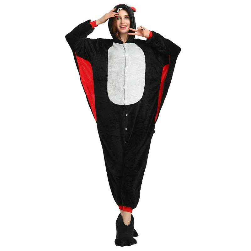 Etaya Animal Costume Bat Kigurumi Onesies Pajamas For Adult