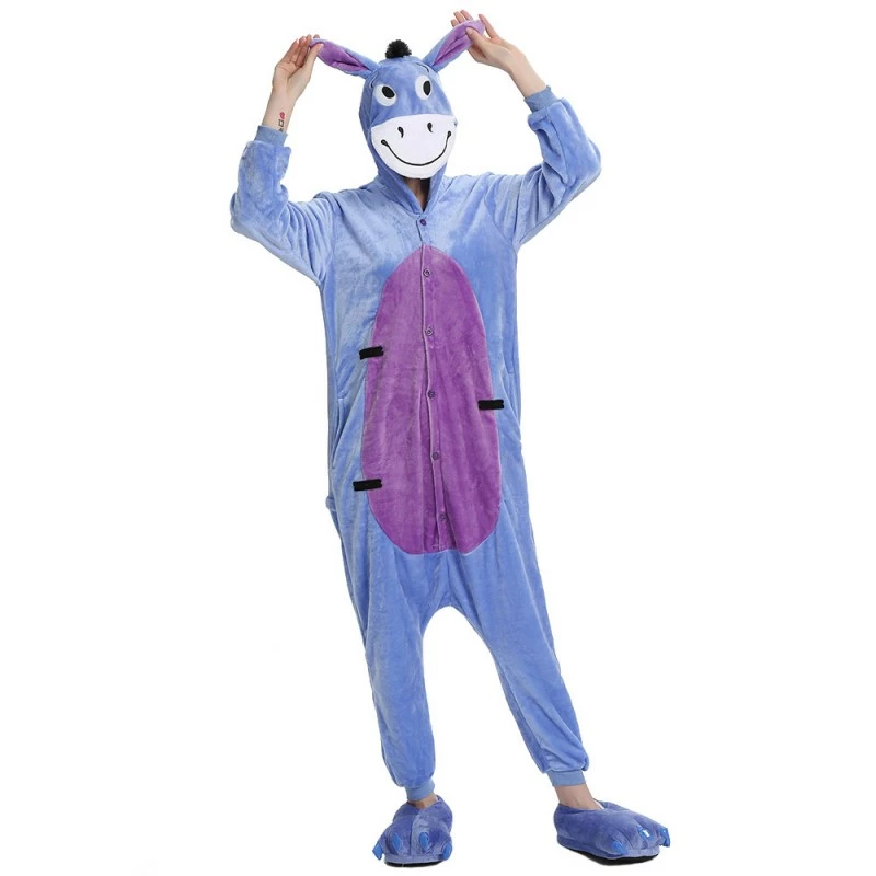 Etaya Eeyore Donkey Kigurumi Animal Onesie Pajama Costumes For Adult