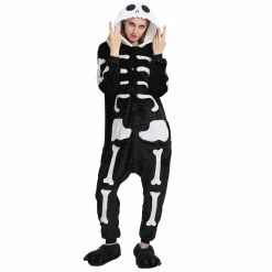 Etaya Skeleton Kigurumi Animal Onesie Pajama Costumes For Adult