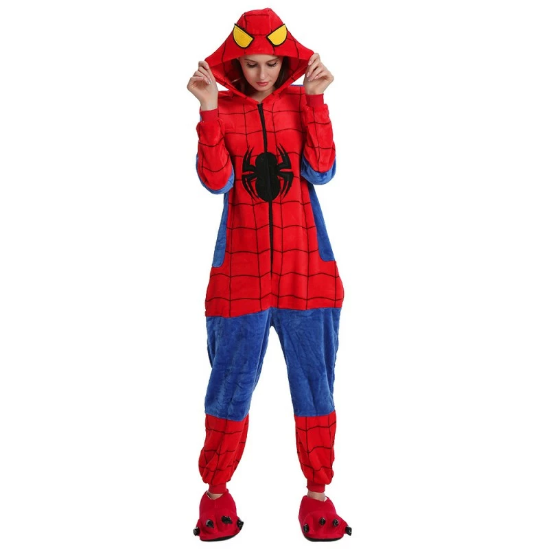 Etaya Spiderman Kigurumi Onesies Pajamas Animal Onesies For Adult