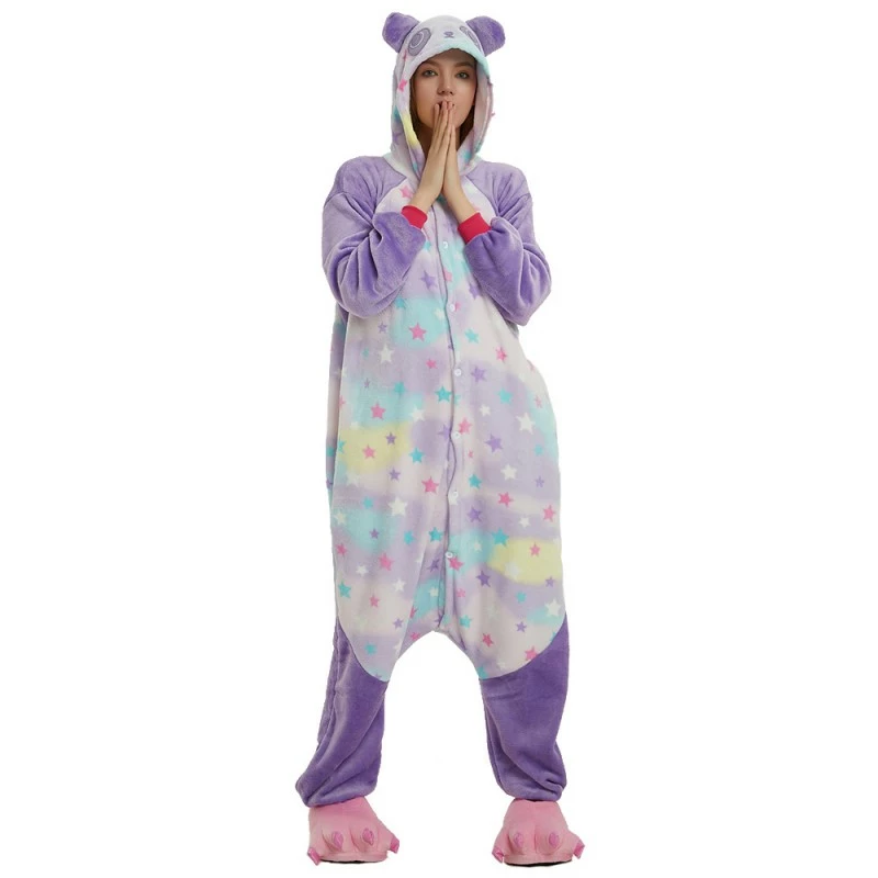 Etaya Star Kung Fu Panda Kigurumi Animal Onesie Pajama Costumes For Adult