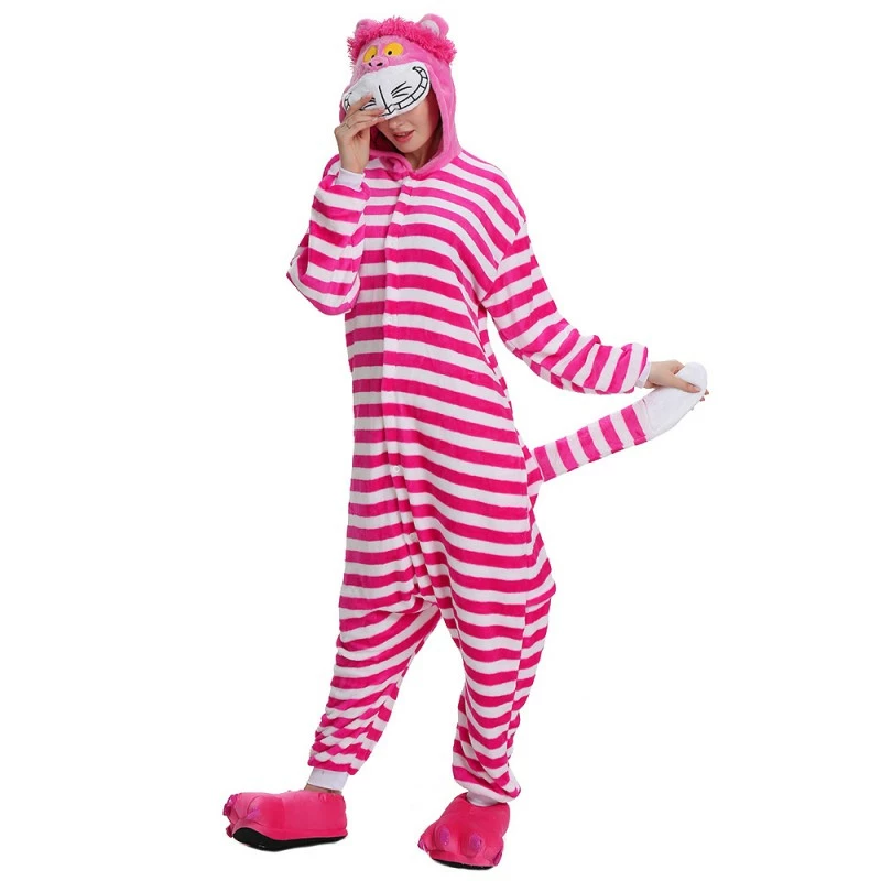 Etaya Cheshire Cat Kigurumi Animal Onesie Pajama Costumes For Adult