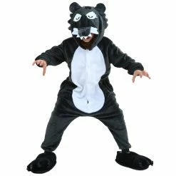 Etaya Kids Timber Wolf Onesie Pajamas Animal Kigurumi Costumes Kids Onesie