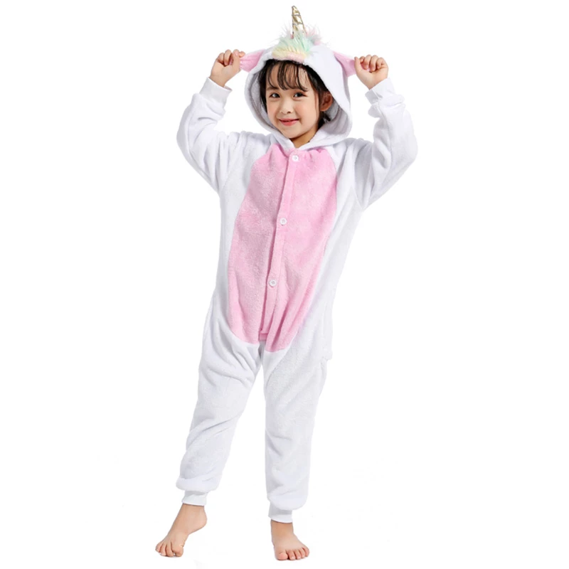 Etaya Kids Golden Horn Unicorn Kigurumi Animal Onesies Pajamas