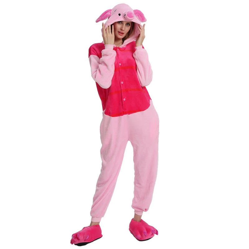 Etaya Piglet Kigurumi Animal Onesie Pajama Costumes For Adult