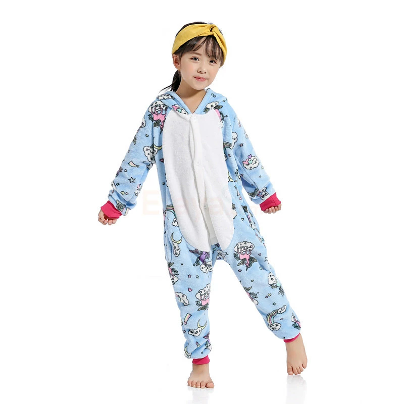 Etaya Kids Belly Unicorn Kigurumi Animal Onesies Pajamas - Image 2