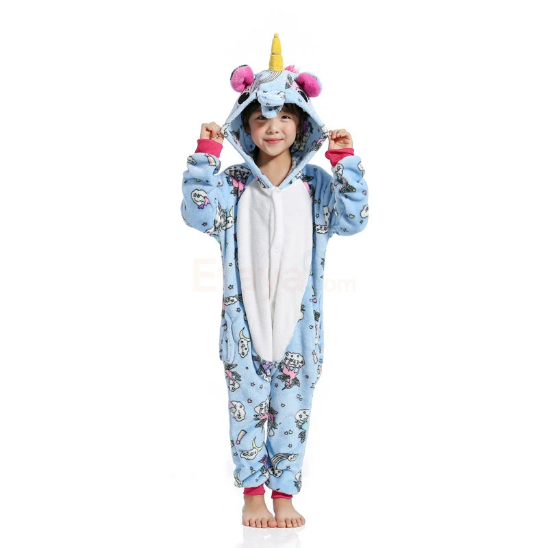 Etaya Kids Belly Unicorn Kigurumi Animal Onesies Pajamas - Image 4