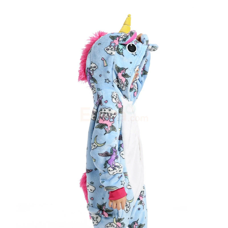 Etaya Kids Belly Unicorn Kigurumi Animal Onesies Pajamas - Image 8