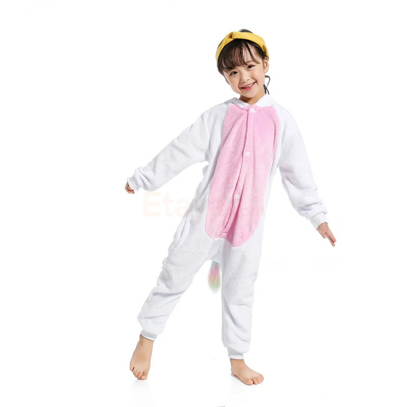 Etaya Kids Golden Horn Unicorn Kigurumi Animal Onesies Pajamas - Image 5