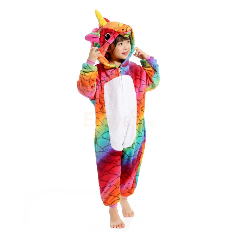 Etaya Kids Fish Scale Unicorn Kigurumi Animal Onesies Pajamas - Image 5