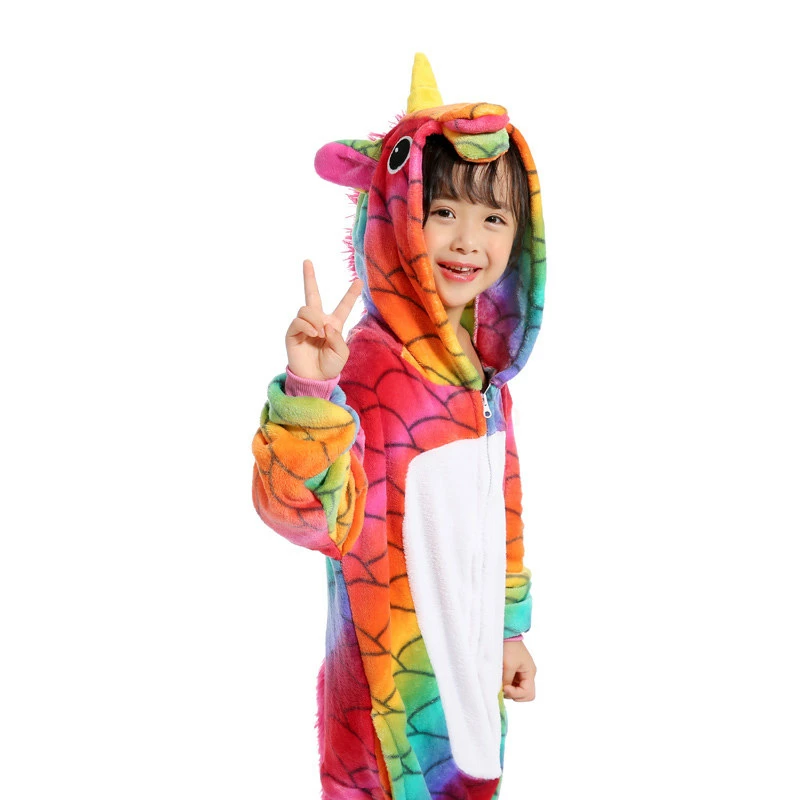 Etaya Kids Fish Scale Unicorn Kigurumi Animal Onesies Pajamas - Image 7