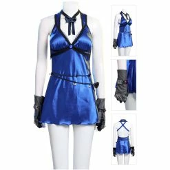 Etaya Tifa Lockhart Blue Dress Final Fantasy VII Remake Cosplay Costume