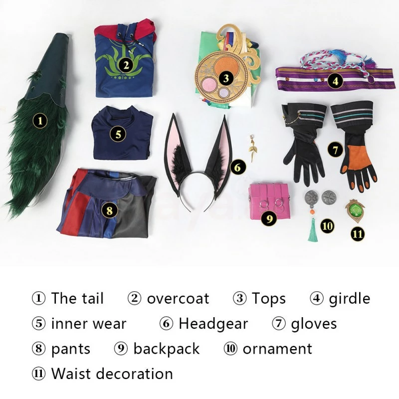 Etaya Genshin Impact Cosplay Suits Tighnari Halloween Outfit - Image 6