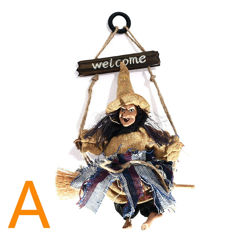Etaya Witch Broom Pendant Props Halloween Party Decoration Props - Image 2