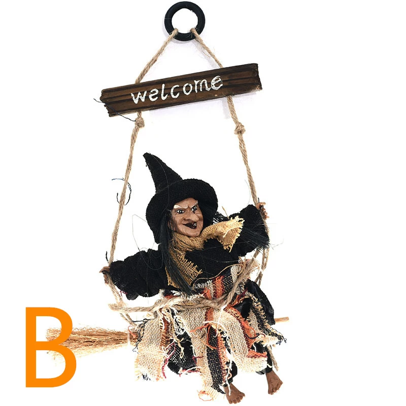 Etaya Witch Broom Pendant Props Halloween Party Decoration Props - Image 4