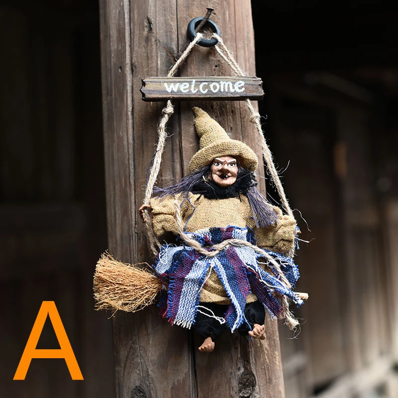 Etaya Witch Broom Pendant Props Halloween Party Decoration Props - Image 3