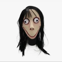 Etaya Halloween Theme Horror Helmet Long-haired Female Ghost MOMO Mask