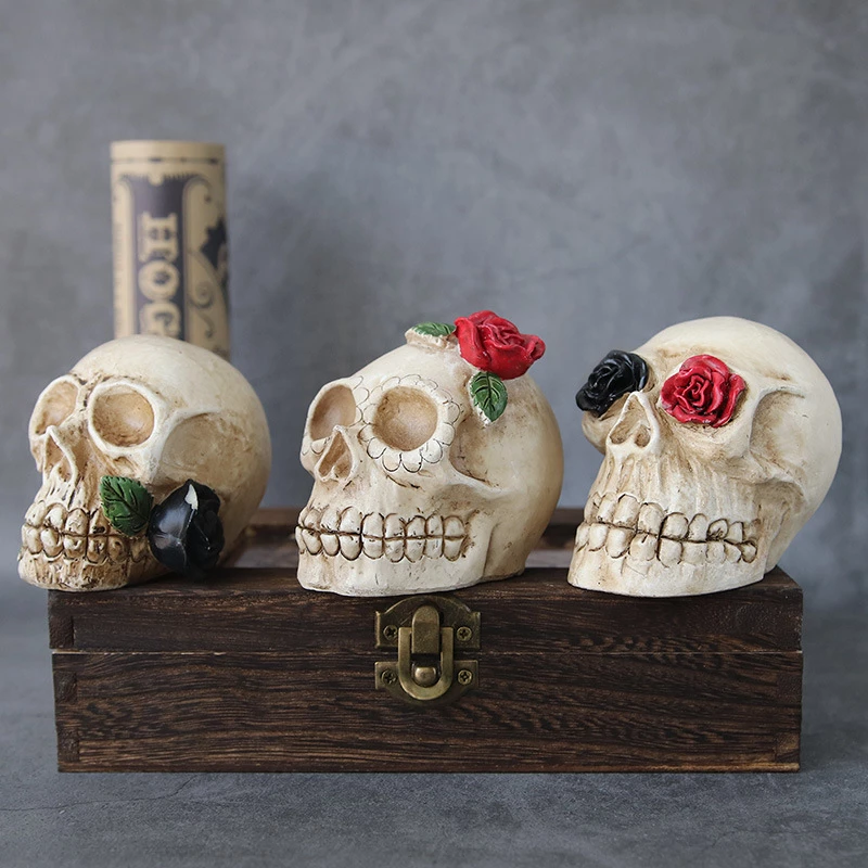 Etaya Skullhead Lamp Ornaments Electronic Candle Light Decoration Props For Halloween - Image 4