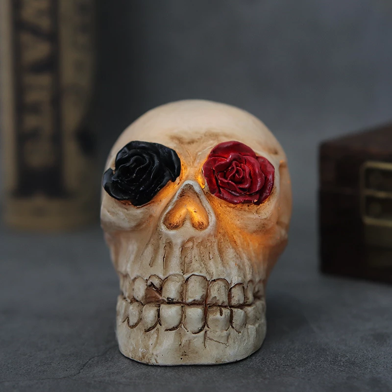 Etaya Skullhead Lamp Ornaments Electronic Candle Light Decoration Props For Halloween - Image 7