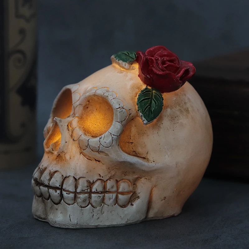 Etaya Skullhead Lamp Ornaments Electronic Candle Light Decoration Props For Halloween - Image 6