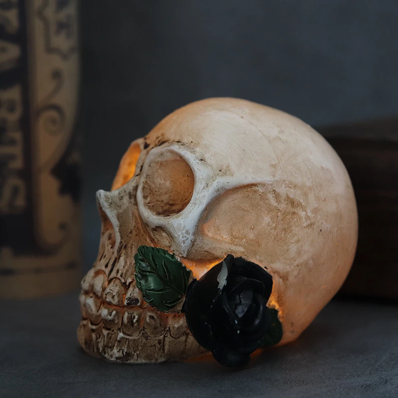 Etaya Skullhead Lamp Ornaments Electronic Candle Light Decoration Props For Halloween - Image 5