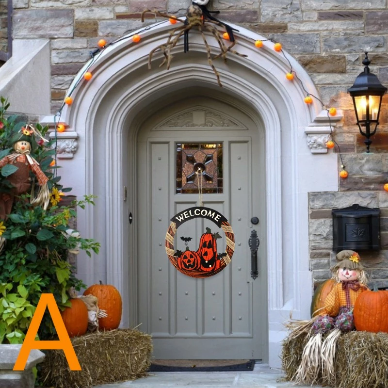 Etaya Welcome House Garland Door Hanger Decoration Supplies For Halloween - Image 3