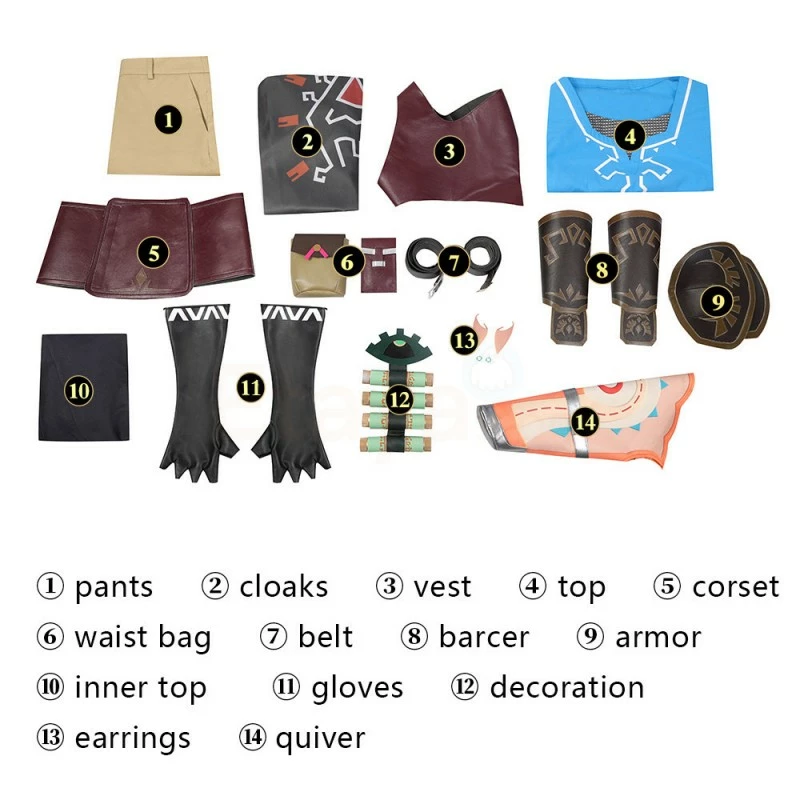 Etaya Link Costume The Legend Of Zelda Tears Of The Kingdom Cosplay Suits - Image 9
