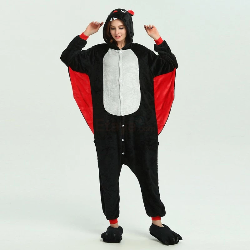 Etaya Animal Costume Bat Kigurumi Onesies Pajamas For Adult - Image 6
