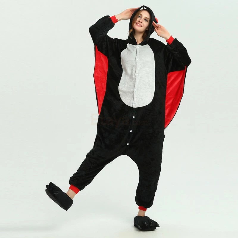 Etaya Animal Costume Bat Kigurumi Onesies Pajamas For Adult - Image 11