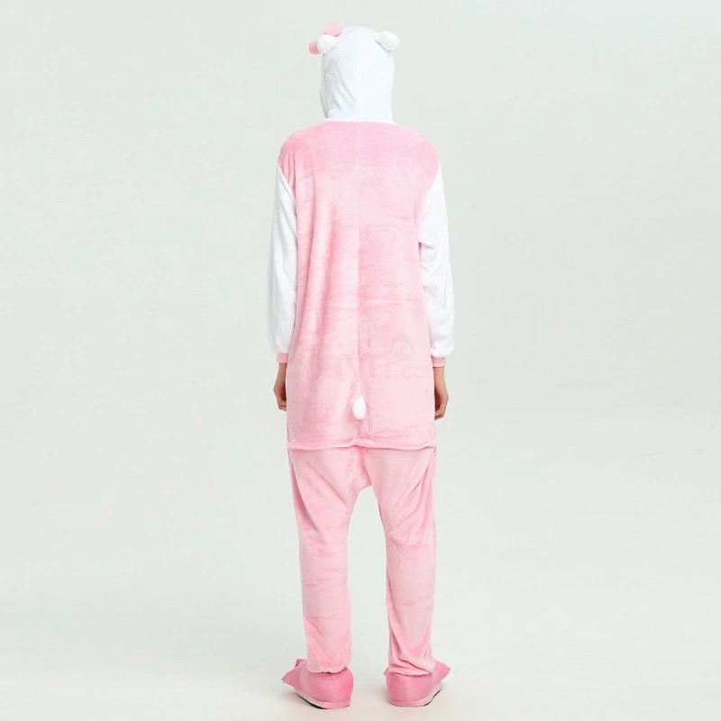 Etaya Pink Hello Kitty Kigurumi Animal Onesies Pajamas Costumes For Adult - Image 5