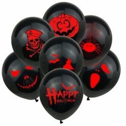 Etaya Black Horror Balloon Party Decoration Balloons For Halloween