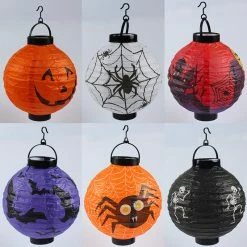 Etaya Horror Paper Lanterns Halloween Venue Decoration Props Lantern Pendant
