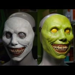 Etaya 2021 Halloween Horror Helmet Exorcist Smile White Mask