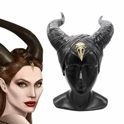 Etaya Halloween Maleficent 2 Horror Helmet Sleeping Beauty Horn Mask