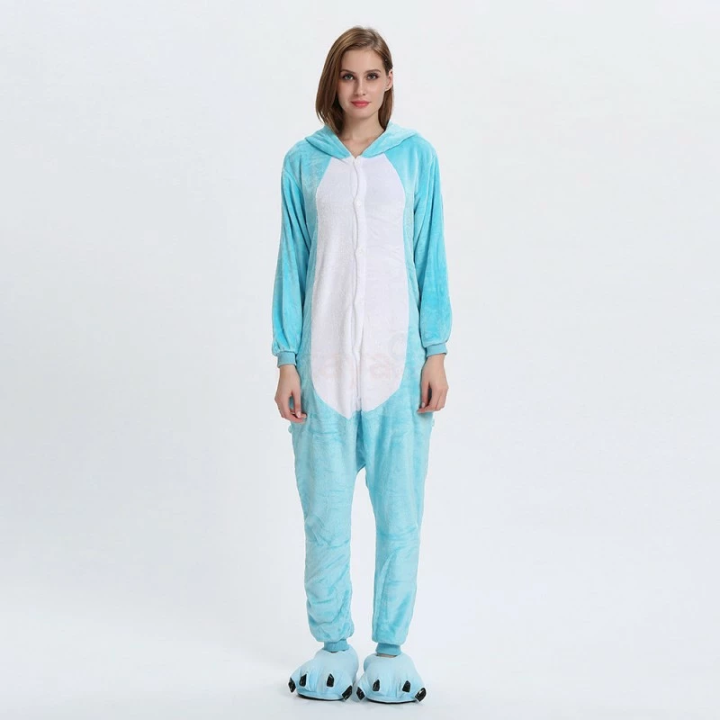 Etaya Blue Hippo Kigurumi Animal Onesie Pajama Costumes For Adult - Image 2
