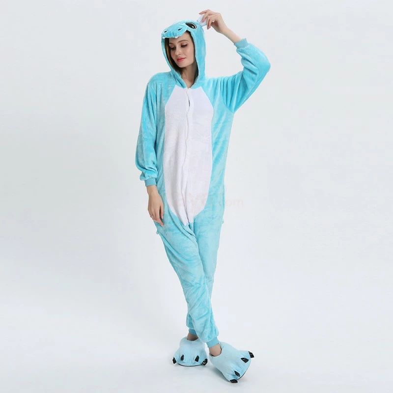 Etaya Blue Hippo Kigurumi Animal Onesie Pajama Costumes For Adult - Image 9
