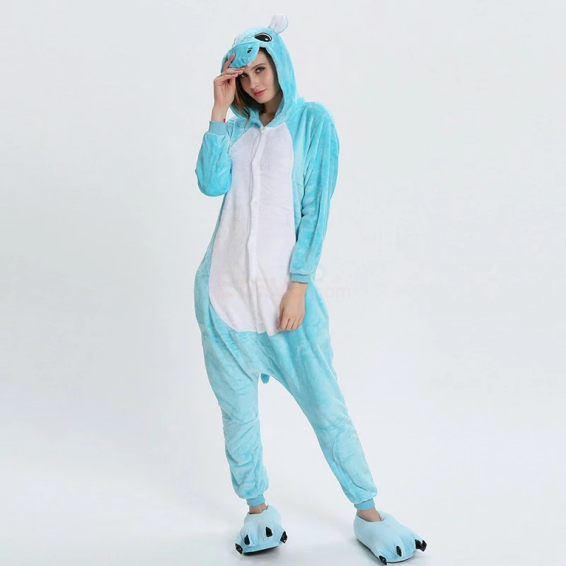 Etaya Blue Hippo Kigurumi Animal Onesie Pajama Costumes For Adult - Image 13