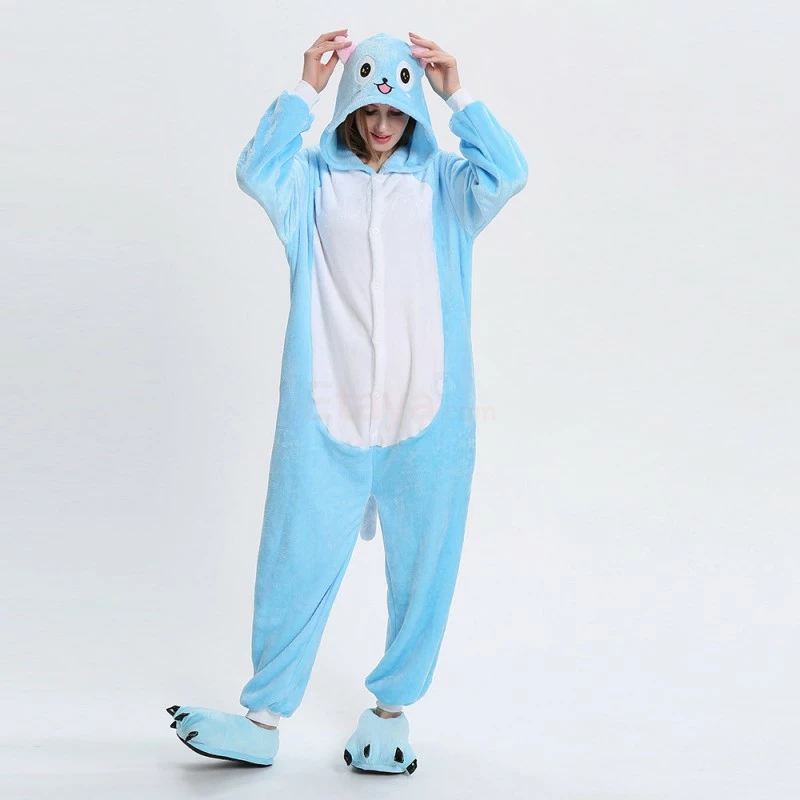 Etaya Blue Cat Kigurumi Animal Onesie Pajama Costumes For Adult - Image 8