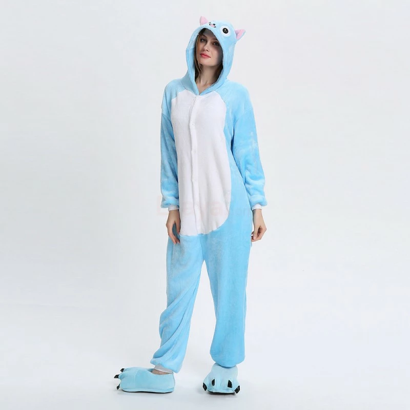 Etaya Blue Cat Kigurumi Animal Onesie Pajama Costumes For Adult - Image 9