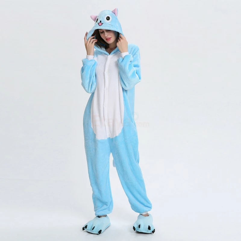 Etaya Blue Cat Kigurumi Animal Onesie Pajama Costumes For Adult - Image 10